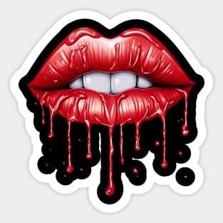 Red Lips Funny Kiss Sticker